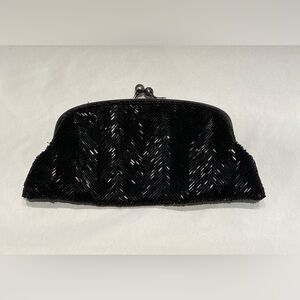 The Limited Black Beaded Clutch Bag